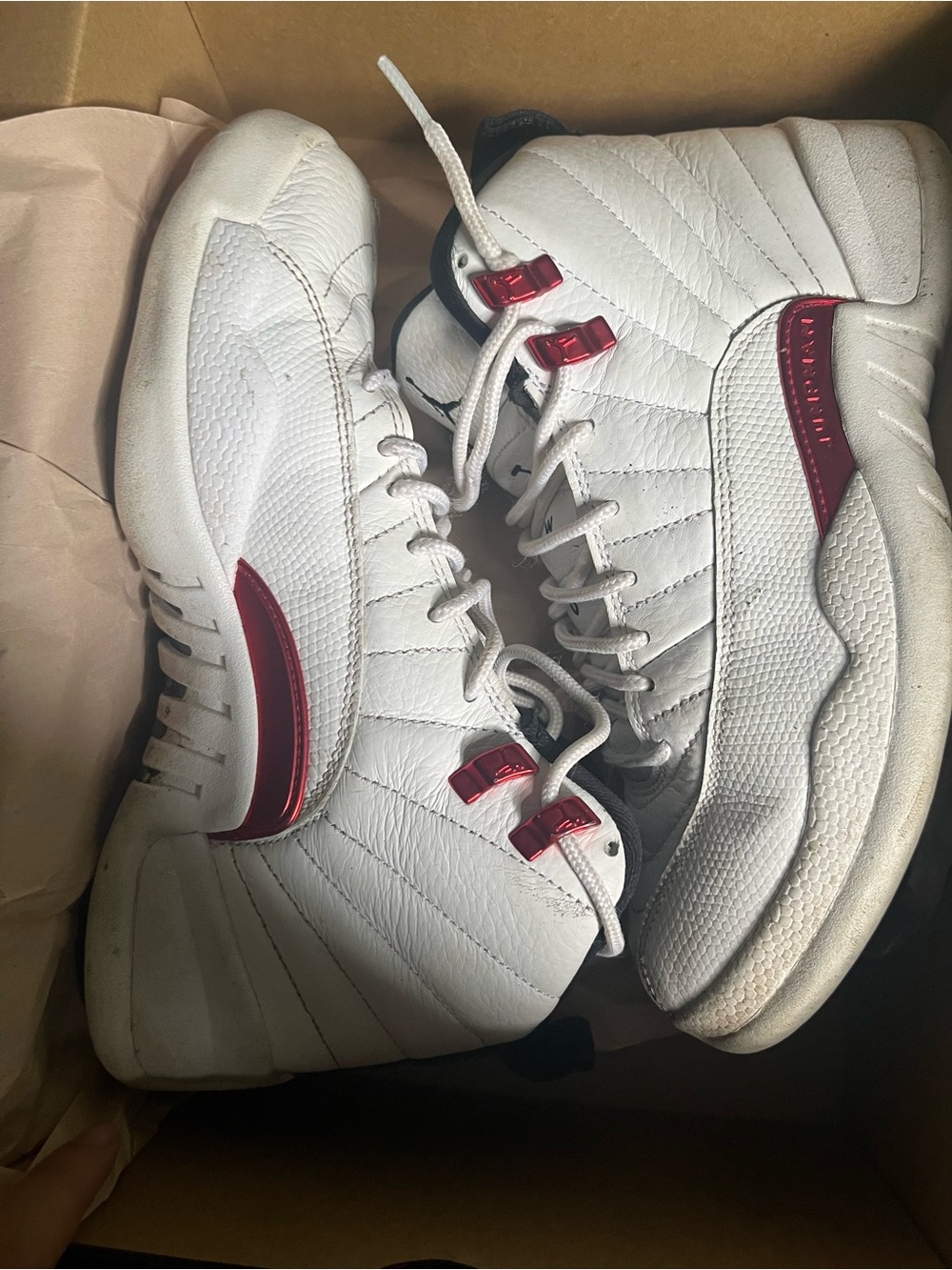 Jordan White and Red Men's Basketball Sneakers